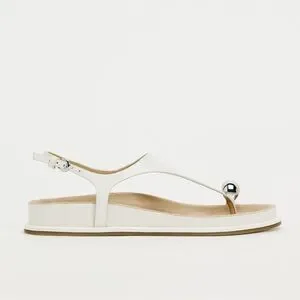 Zara | Shoes | Zara Embellished Metallic Leather Sandals